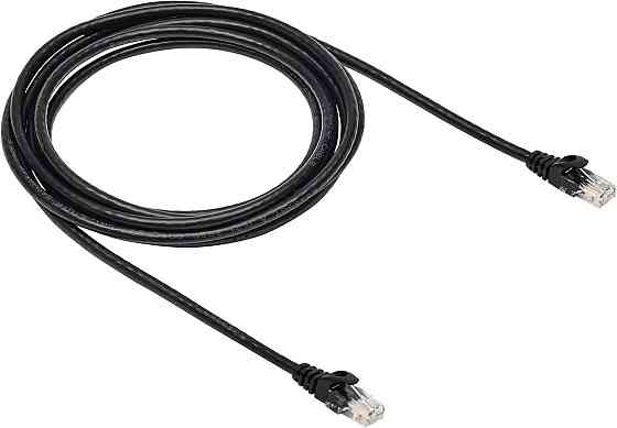 Кабель Ethernet Amazon Basics RJ45 Cat6 3 м чорний UTP 250MHz 10Gbps 26AWG snagless PVC патчкорд Київ