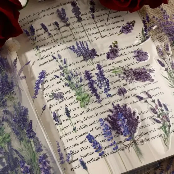 Стікери квіткові «Лаванда» – набір 6 листів для декору Київ