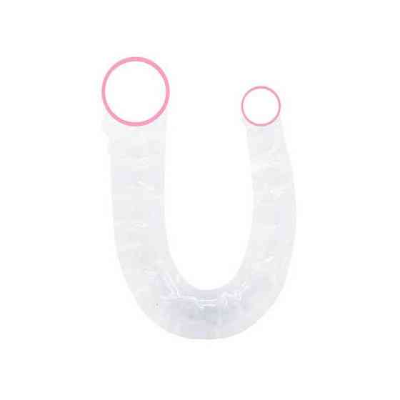 Двосторонній фалоімітатор "Sex Talent Double Dong" - Прозорий Вінниця