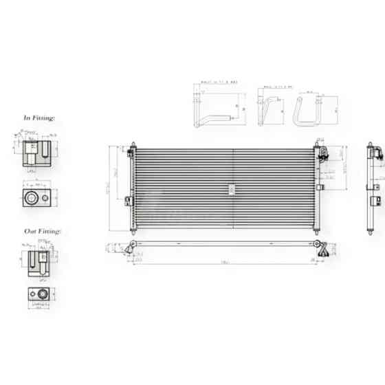 Радіатор кондиціонера автомобіль Нісан Almera N16 00- Мукачево