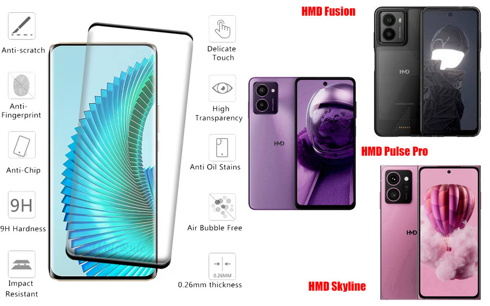 Защитное стекло HyperGlass Pro для HMD Fusion, Pulse Pro, Skyline – максимальная чувствительность и защита Киев - изображение 2