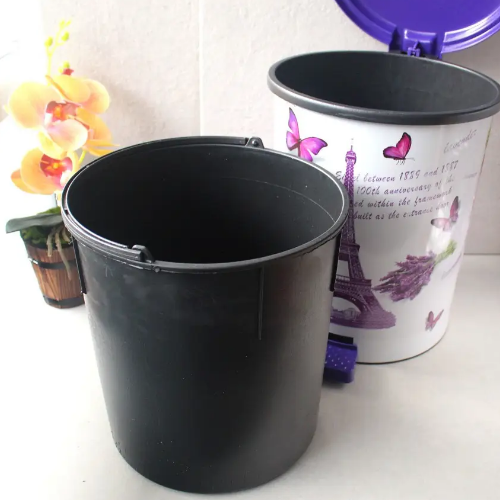 Відро для сміття 11л з педаллю пластик з малюнком Париж ELIF Житомир