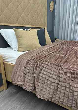 Плед-покривало Кубик 200х220 см (+-10см) Пудровий (87-233) Київ