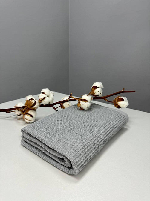 Вафельний рушник Ideal Textile 70х140 см 240 г/м2 (56860827) Сірий Чернівці - фото 4