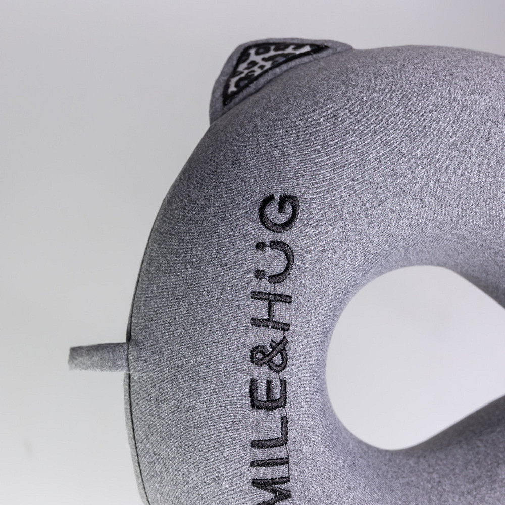 Подушка для шиї Smile&Hug U-образна темно-сіра Київ - фото 5