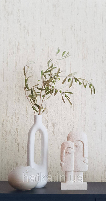 Шпалери вінілові на флізеліні AS creation Amber метрові структурні кора дерева бежеві золотисті з глянцем Київ - фото 1