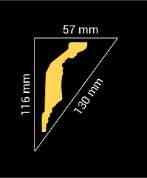 Потолочный плинтус 2м   GP-7  116х57 mm подходит для натяжных потолков Днепр