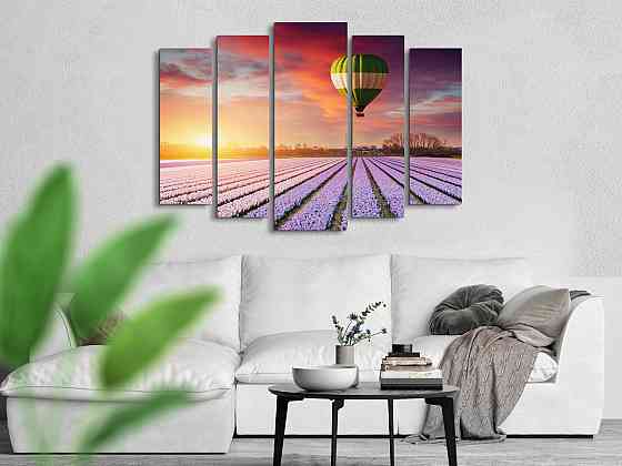 Модульна картина Повітряна куля Art-336_5 ( 80х118см ) Київ