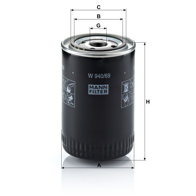 Фільтр масляний Mann W940/69 Вінниця - фото 2