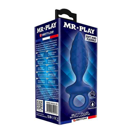 Анальна пробка MR. PLAY Butt Plug with Loop– Size M Sex Aura Київ