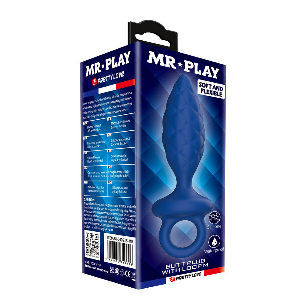 Анальна пробка MR. PLAY Butt Plug with Loop– Size M Sex Aura Київ - фото 6