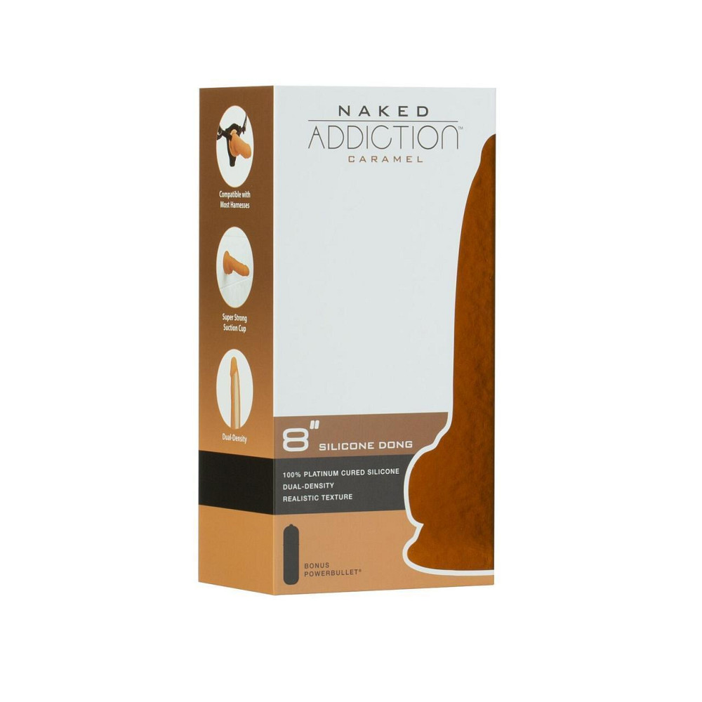 Фаллоимитатор ADDICTION Dual Density Silicone Dildo Caramel 8″, присоска, диаметр 4,3 см, вибропуля Sex Aura Киев - изображение 10