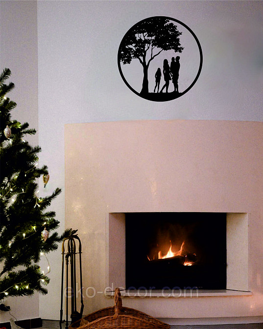 Декоративное настенное Панно «Семья», Декор на стену 70*70 см, Черный Киев - изображение 8