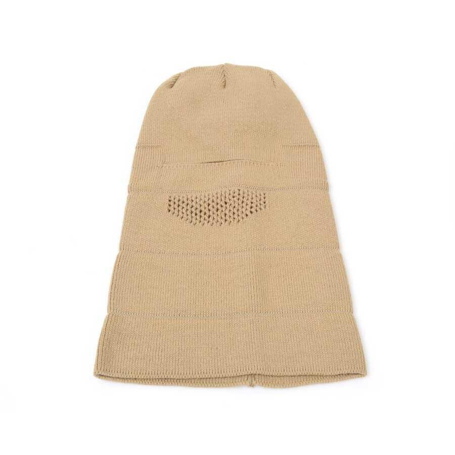 Теплая тактическая бежевая шапка балаклава, зимняя армейская трикотажная балаклава для армии зсу для военных Каменец-Подольский - изображение 2