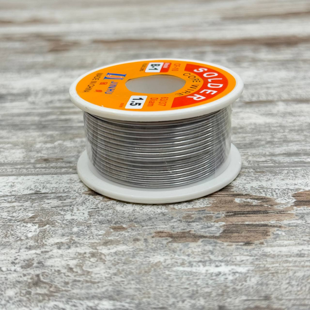 Паяльний припій ПОС-63 з флюсом 1.5 мм, котушка 100 г, JINHU, високоякісний Київ - фото 3