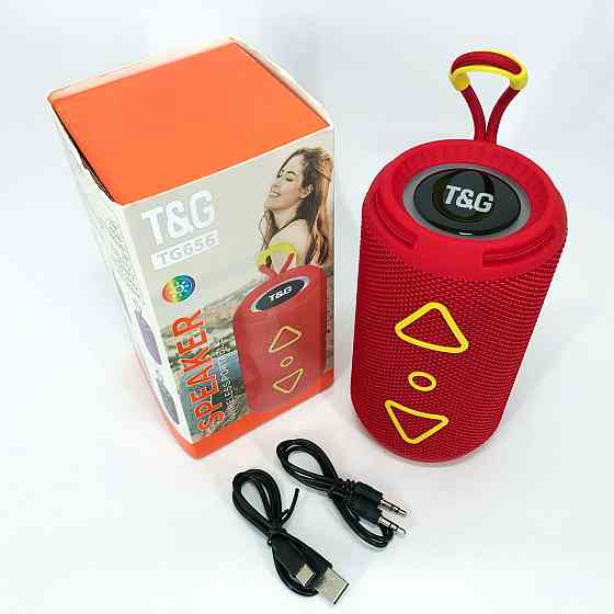 Переносна колонка для вечірки TG656, Колонка з динамічним led підсвічуванням Bluetooth музична IG-10 Львів
