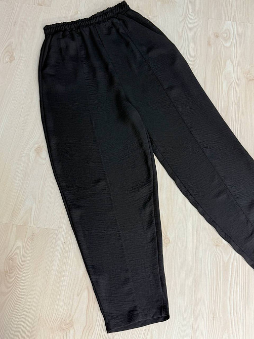 Брюки женские 0716 MOM шелковые с карманами черные, черный, L Киев - изображение 15