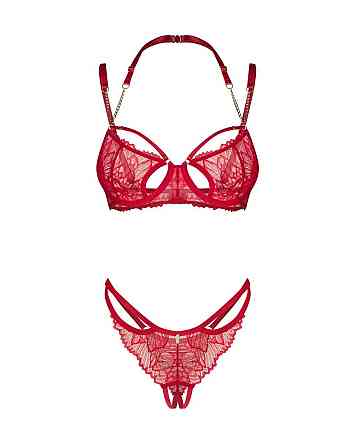 Комплект Obsessive Matildea 2-pcs crotchless set 2XL/3XL Sex Aura Київ