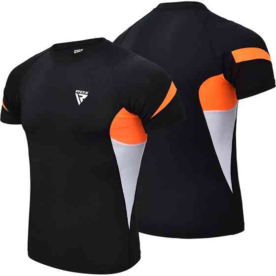 Рашгард із коротким рукавом RDX Lycra Orange XL Каменское