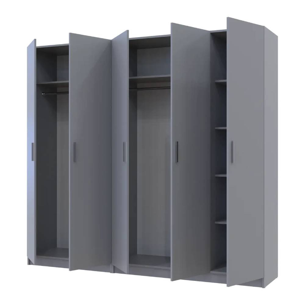 Шафа для одягу Doros Промо Сірий 2+3 ДСП 225х48х204 DRS-011628 (80737767) Дніпро - фото 4