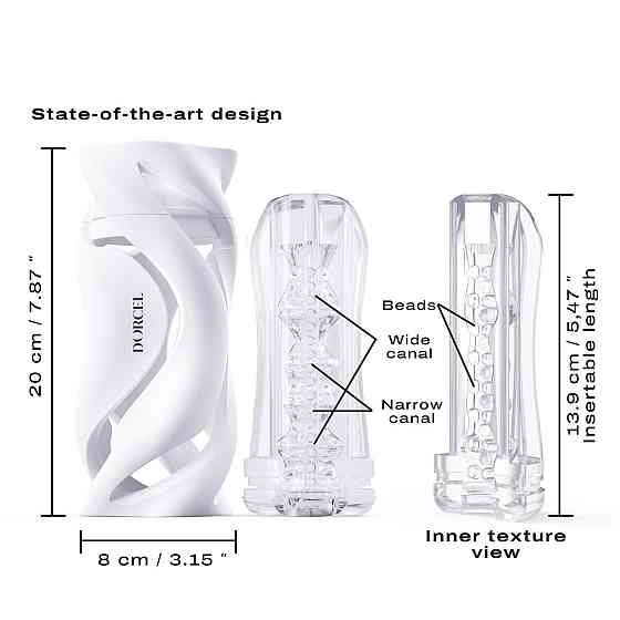 Мастурбатор Dorcel DEEP BLOW WHITE, двойное использование Sex Aura Киев