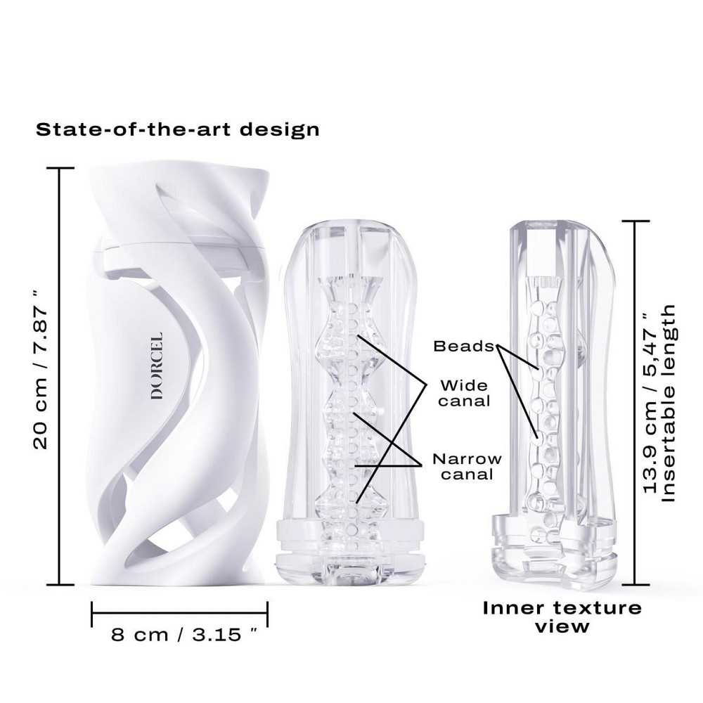 Мастурбатор Dorcel DEEP BLOW WHITE, двойное использование Sex Aura Киев - изображение 5