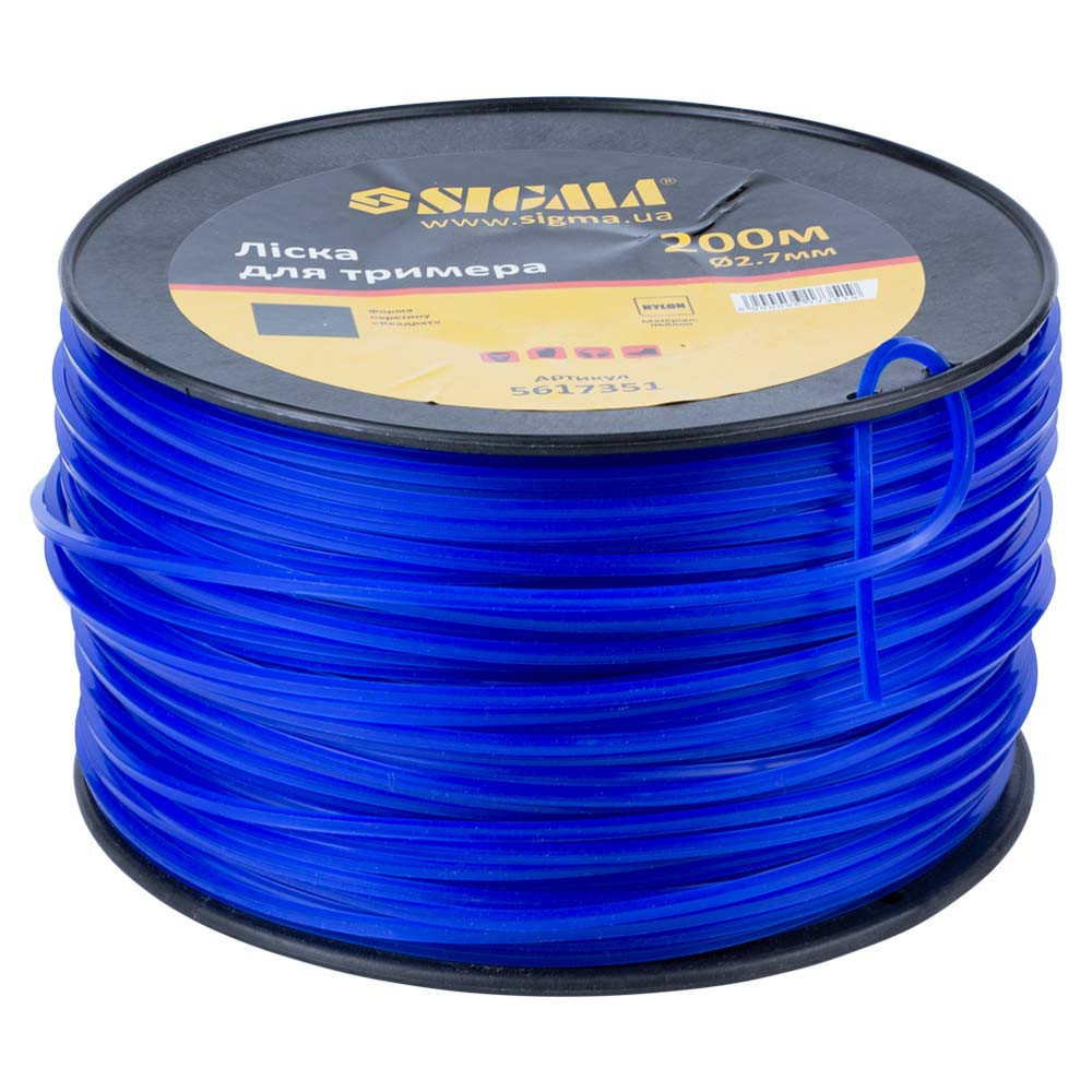 Sigma Леска для триммера квадрат Ø2.7мм 200м катушка SIGMA (5617351) Киев - изображение 1