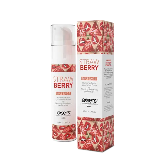 Масажна олія EXSENS Strawberry 50 мл розігрівальна, без цукру, без парабенів, їстівна Львів