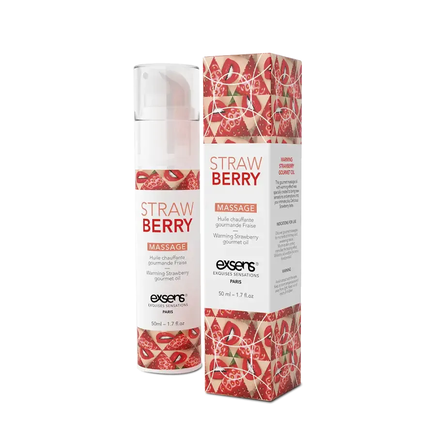 Масажна олія EXSENS Strawberry 50 мл розігрівальна, без цукру, без парабенів, їстівна Львів - фото 1