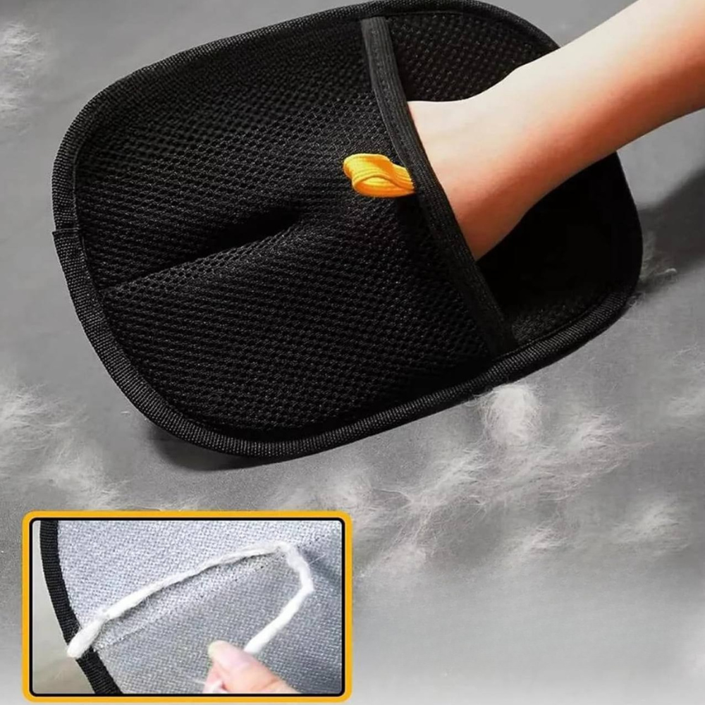 Двостороння рукавичка для вичесування шерсті 24*16 см / Рукавиця для прибирання шерсті / Щітка-рукавичка для шерсті Київ - фото 8