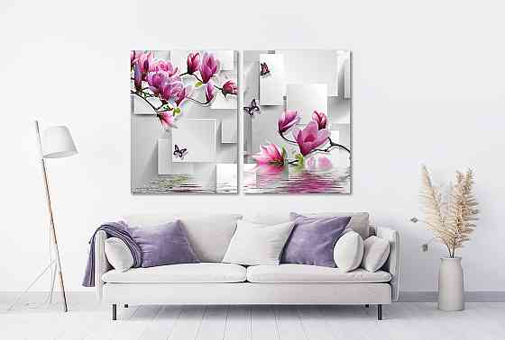 Модульная картина в гостиную / спальню  Магнолія  TLV-2_028 Київ