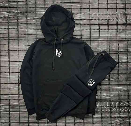 Чорний весняний костюм з тризубом XXL Чернівці