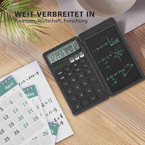 Калькулятор NEWYES 2-in-1 чорний 6.5" LCD великі кнопки великий екран портативний настільний solar/CR1220 Київ
