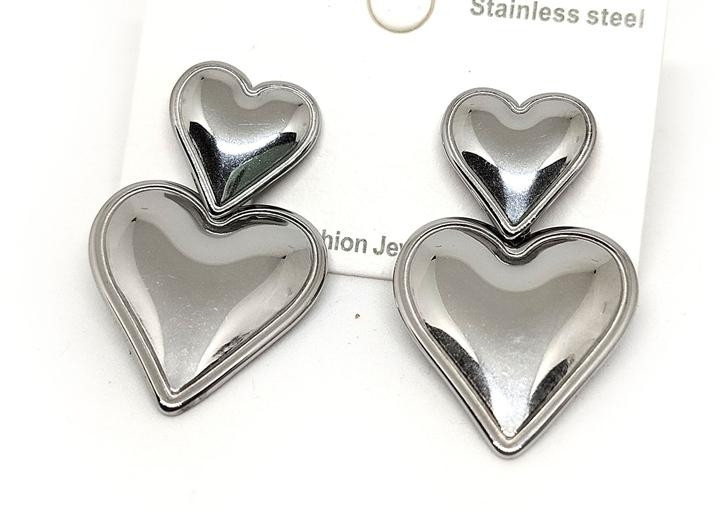 Серьги женские модный тренд Сердце Киев - изображение 1