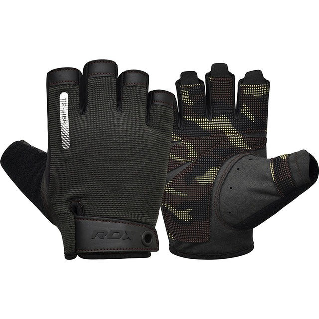 Рукавички для фітнесу RDX T2 Half Brown S Каменское - изображение 1