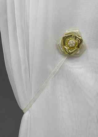 Магніти для штор і гардин Едельвейс набір 2 шт Золотистий з молочним (81-151) Київ