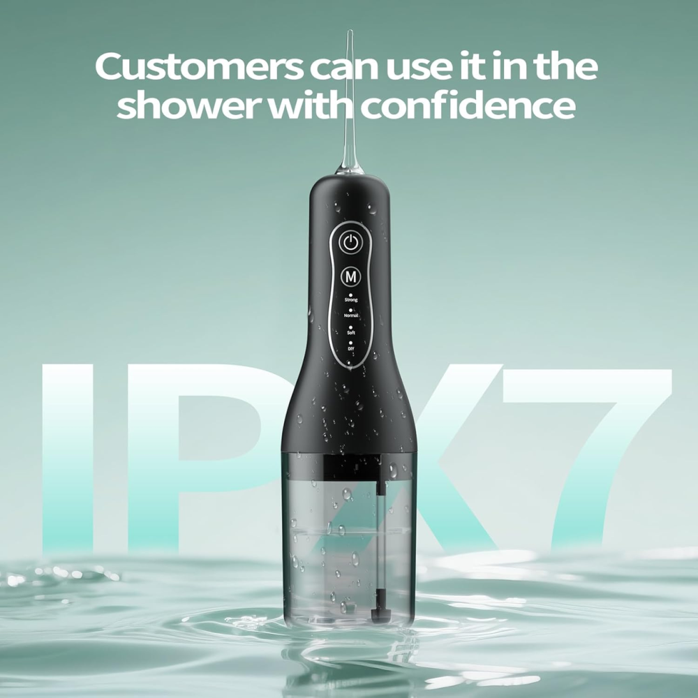 Беспроводной ирригатор OasiSmile 260 мл, 4 режима, 5 насадок, 30–120 PSI, IPX7, аккумулятор до 40 дней Киев - изображение 8