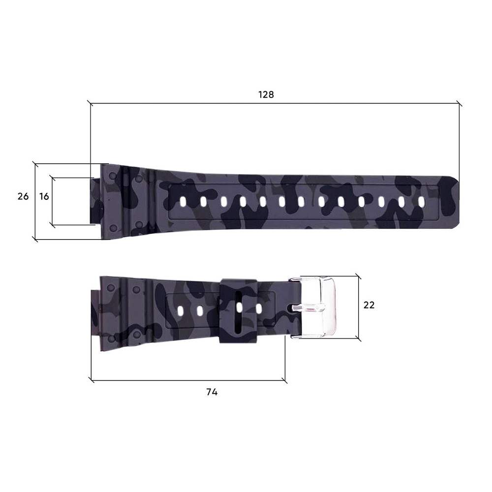 Ремешок для часов Skmei 1628CMGY Camo Gray SBR Киев - изображение 3