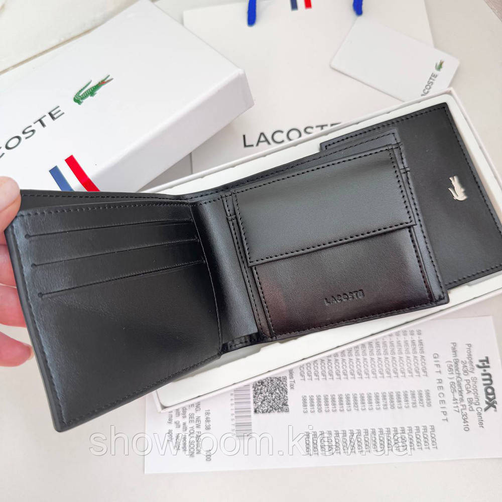 Мужской подарочный набор, кошелек и картхолдер Lacoste (1718) Киев - изображение 6