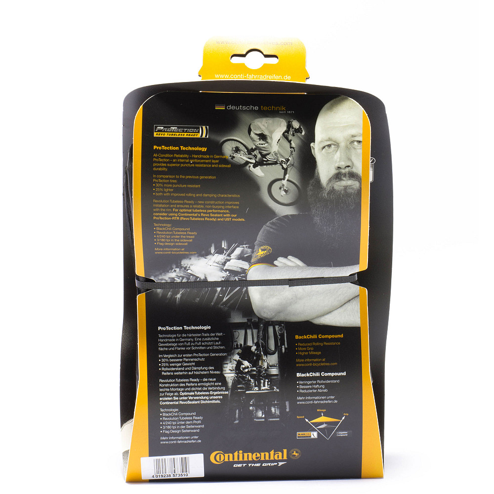 Покрышка Continental Race King 2.2, 26"x2.20, 55-559, Foldable,  PureGrip, ShieldWall System,  Skin, 670гр.,  черный Киев - изображение 7