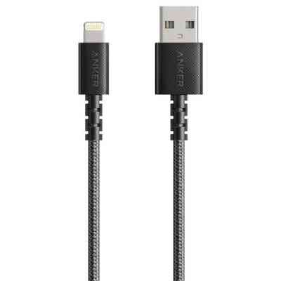 Дата кабель USB 2.0 AM to Lightning 1.8m Powerline Select+ Black Anker (A8013H11) Винница
