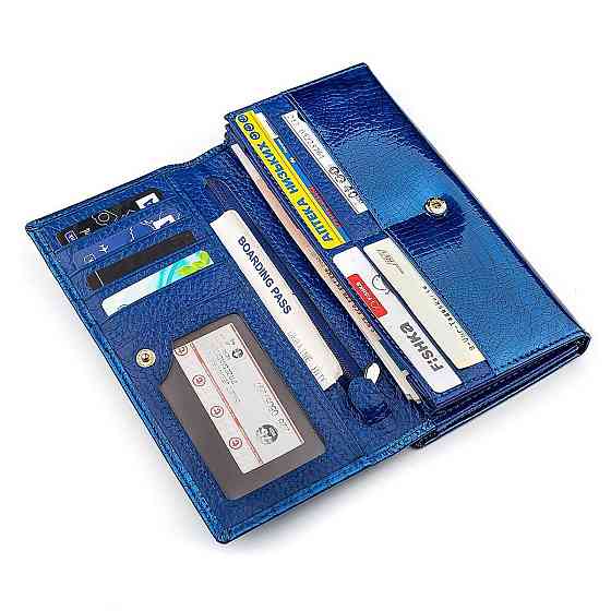 Кошелек женский ST Leather 18394 (S3001A) вместительный Синий Киев