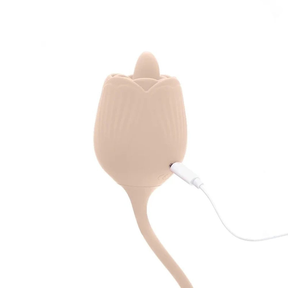 Подвійний вібратор трояндочка з ротацією 10 режимів Sweet Em Velvet Lure, жовтий Sex Aura Київ - фото 4
