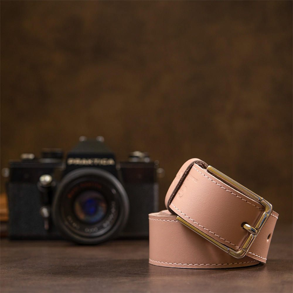 Кожаный ремень для женщин GRANDE PELLE 11451 Розовый Киев - изображение 8