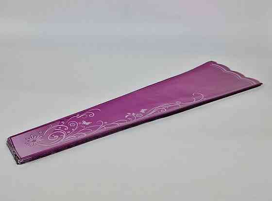 Конусная упаковка под цветы h80/ 9низ/21верх металл малиновый (100 шт)  узор141 (1) (100 шт) Харьков