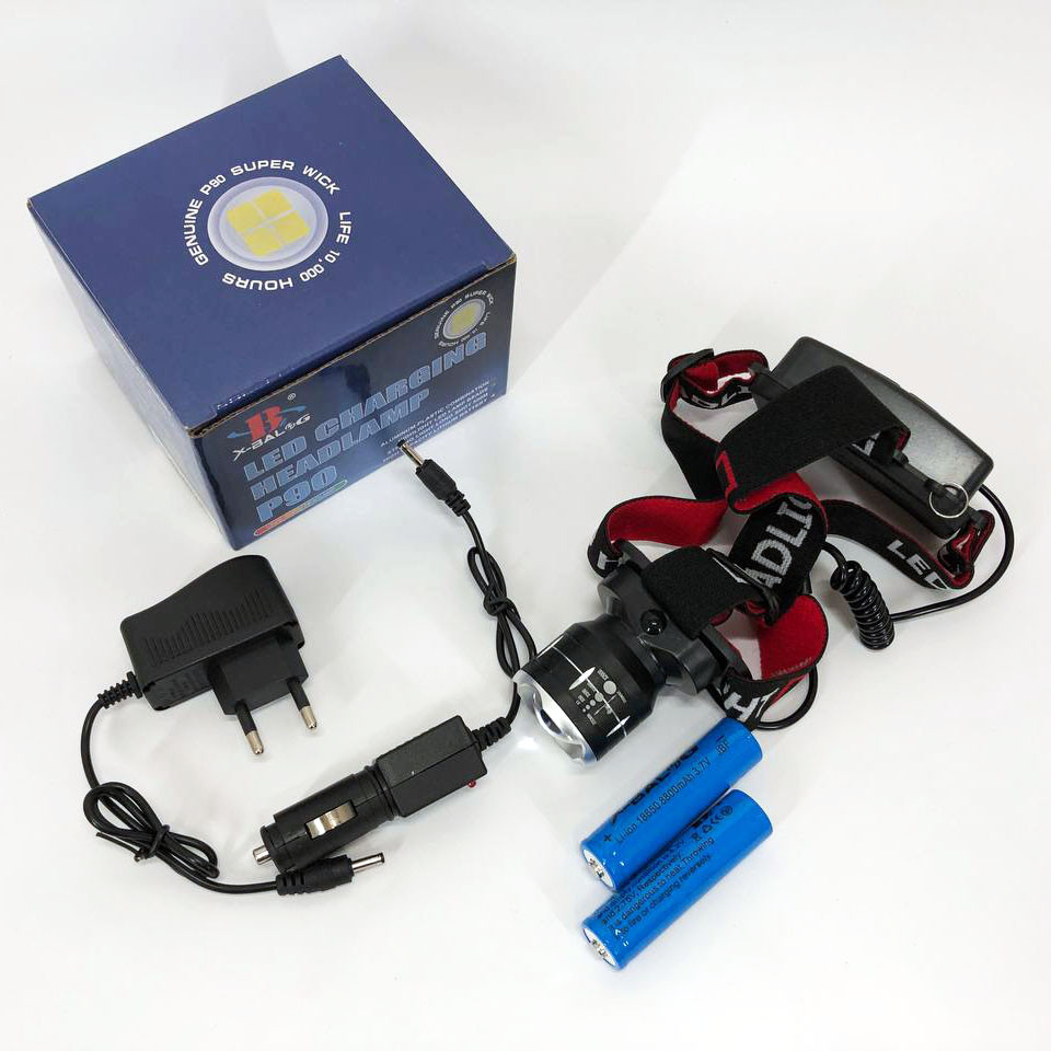 Мощный фонарик светодиодный на голову X-Balog BL-T09B-P90, Led headlamp налобный фонарь JB-95 Львов - изображение 13