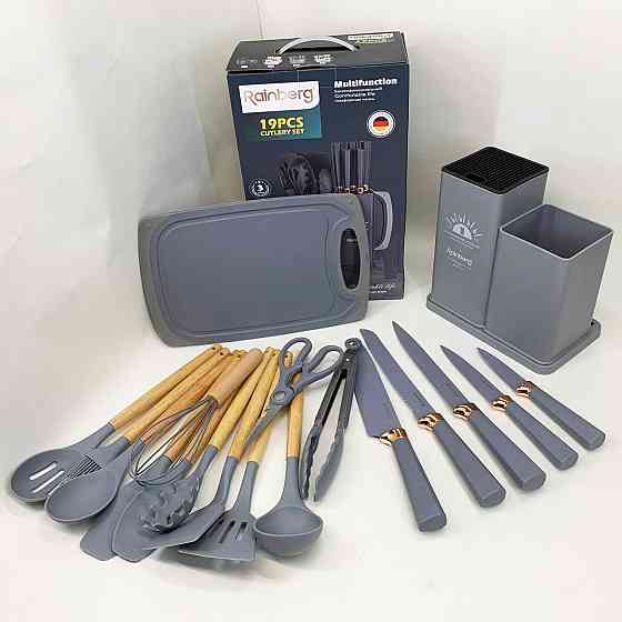 Стильний кухонний набір із силікону, Набір кухонного приладдя на стійці, Кухонне приладдя лопатка YS-83 Івано-Франківськ