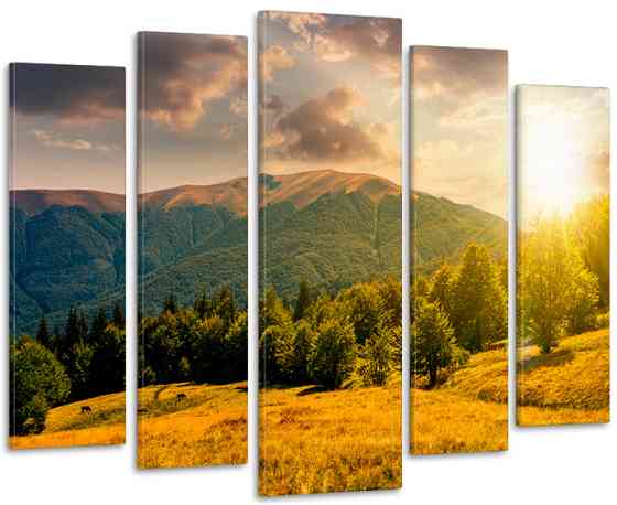 Модульна картина у вітальню/спальню Пейзаж гір LM008_5 115x170 см Київ