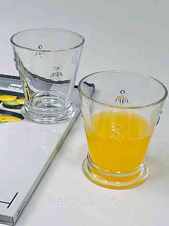 Набір склянок 6 шт OLens "Флайс" 250 мл 102-709 прозорий фігурний скло для дому та ресторанів Київ