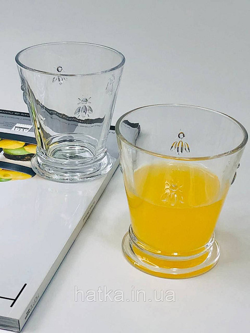 Набір склянок 6 шт OLens "Флайс" 250 мл 102-709 прозорий фігурний скло для дому та ресторанів Київ - фото 4